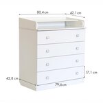 Commode à langer VOLGA SIMPLE BLANC