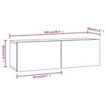 vidaXL Ensemble de meubles TV 8 Pièces Blanc brillant Bois d'ingénierie