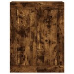 vidaXL Buffet haut Chêne fumé 69 5x34x180 cm Bois d'ingénierie
