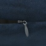 vidaXL Housse de coussin 4 Pièces 80x80cm Polyester Faux Daim Bleu marin