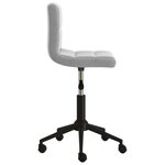vidaXL Chaises pivotantes à manger lot de 4 gris clair velours
