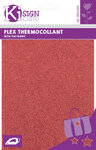 Tissu thermocollant pailleté Rouge