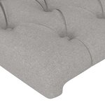 vidaXL Cadre de lit avec tête de lit Gris clair 80x200 cm Tissu