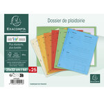 Paquet De 25 Dossiers De Plaidoirie "pour/contre" Carte Lustrée 25x32cm - X 5 - Exacompta