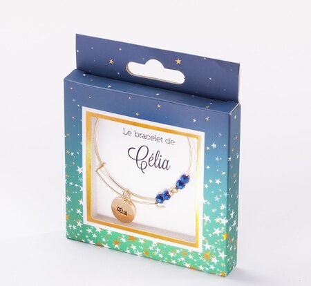 Bracelet celia avec perles bleues