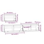 vidaXL Meubles TV 3 Pièces Gris Bois massif de pin