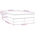 vidaXL Lit à sommier tapissier avec matelas Marron 120x200 cm