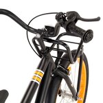vidaXL Vélo d'enfant avec porte-bagages avant 18 pouces Noir et orange
