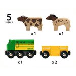 Brio World Train des Animaux de la Ferme - Accessoire Circuit de train en bois - Ravensburger - Mixte des 3 ans - 33404