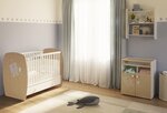 Lit NEVA 120 x 60 avec tiroir TEDDY BLANC-NATUREL