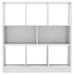 vidaXL Bibliothèque Blanc brillant 97 5 x 29 5 x 100 cm Aggloméré
