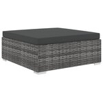vidaXL Salon de jardin 5 Pièces avec coussins Résine tressée Gris