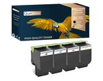 Qualitoner lot de x5 toners 802hk (lot de x2) + 802hc + 802hm + 802hy (noir lot de x2 + cyan + magenta + jaune) compatible pour lexmark