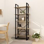vidaXL Bibliothèque à 5 niveaux Chêne sonoma 80x30x175 cm
