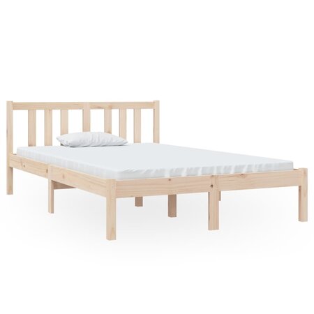 vidaXL Cadre de lit Bois massif 120x190 cm Petit double