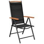 vidaXL Ensemble de salle à manger de jardin 9 Pièces aluminium noir