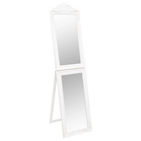 vidaXL Miroir sur pied Blanc 45x180 cm