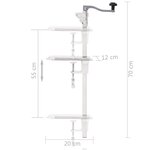 vidaXL Ouvre-boîte de conserve Argenté 70 cm Aluminium et inox