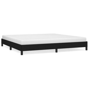 vidaXL Cadre de Lit Noir 200x200 cm Tissu