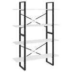 vidaXL Bibliothèque à 4 niveaux Blanc 100x30x140 cm Aggloméré