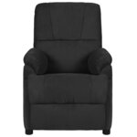 vidaXL Fauteuil de massage Noir Similicuir daim