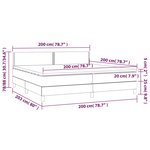 vidaXL Sommier tapissier et matelas et LED Crème 200x200 cm Similicuir