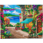 Tableau Broderie Diamant Crystal Art 40x50cm T. Kinkade La côte