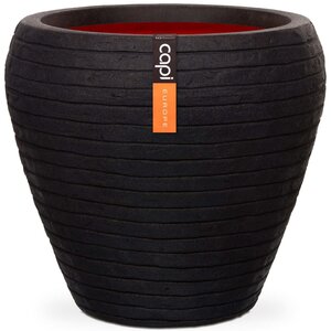 Capi Pot à fleurs Nature Row Conique 42 x 38 cm Noir KBLRO362