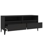 vidaXL Meuble TV noir 100x34 5x44 5 cm bois d'ingénierie