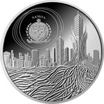 Pièce de monnaie en Argent 5 Dollars g 31.1 (1 oz) Millésime 2023 AI Cyborg AI CYBORG