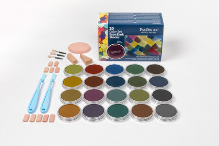 Pastel Panpastel Set 20 couleurs + outils Teintes ultrasombres