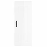 vidaXL Buffet haut Blanc brillant 34 5x34x180 cm Bois d'ingénierie