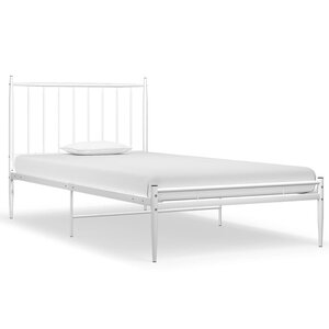 vidaXL Cadre de lit Blanc Métal 100x200 cm
