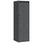 vidaXL Meubles TV 3 Pièces Gris Bois massif de pin