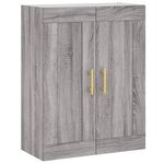 vidaXL Buffet haut Sonoma gris 69 5x34x180 cm Bois d'ingénierie
