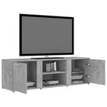 vidaXL Meuble TV Gris béton 120x34x37 cm Aggloméré