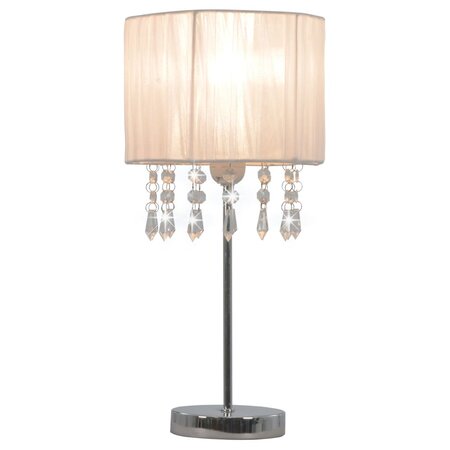 vidaXL Lampe de bureau Blanc Rond E27