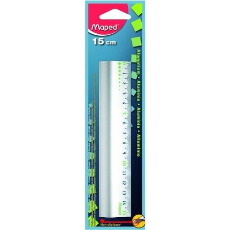 MAPED Regle Plate Aluminium 15cm (Lot de 3)