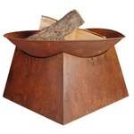 Brasero coloris rouille esschert design ff149