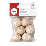 Boules en bois ø 25 mm - FSC100  - percées 6 mm - 6 pièces