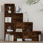 vidaXL Armoire à livres Chêne fumé 155x24x160 cm