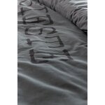 TODAY Parure de couette coton Sieste 220 x 240 cm - Gris foncé TODAY