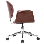 vidaXL Chaises pivotantes à manger lot de 4 marron similicuir