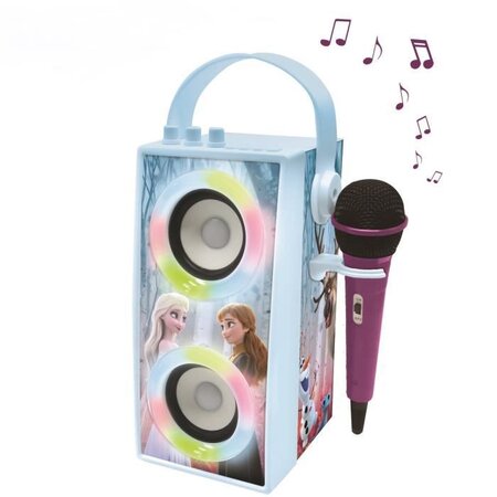 LA REINE DES NEIGES Enceinte Tendance Bluetooth portable avec micro et effets lumineux LEXIBOOK