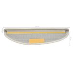 vidaXL Tapis d'escalier 15 Pièces blanc 56x17x3 cm