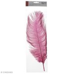 Plume d'autruche 30-35cm Rose fuchsia