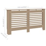 vidaXL Cache-radiateur 152x19x81 cm MDF