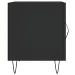 vidaXL Table de chevet noir 40x40x50 cm bois d’ingénierie