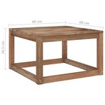 vidaXL Salon de jardin 6 Pièces Marron Bois de pin imprégné