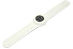 Montre classic bracelet blanc et cadran noir